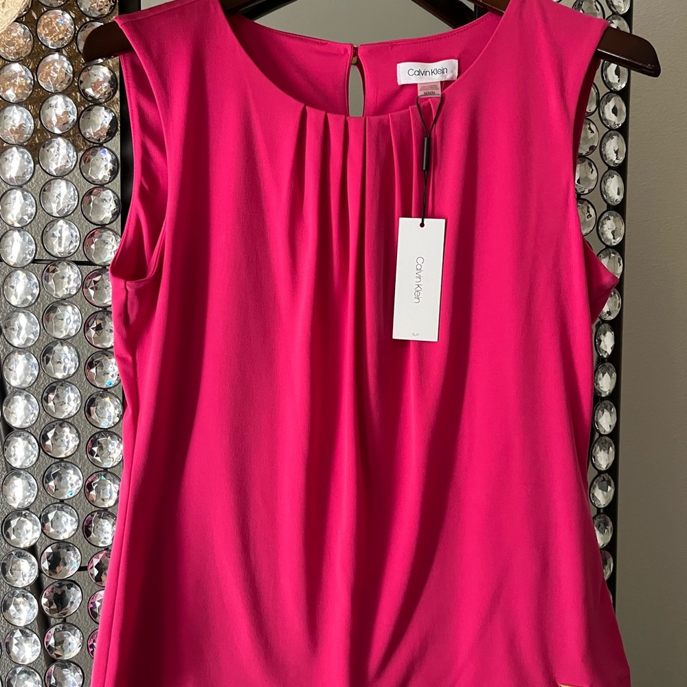 Calvin Klein Fuchsia Sleeveless Blouse
